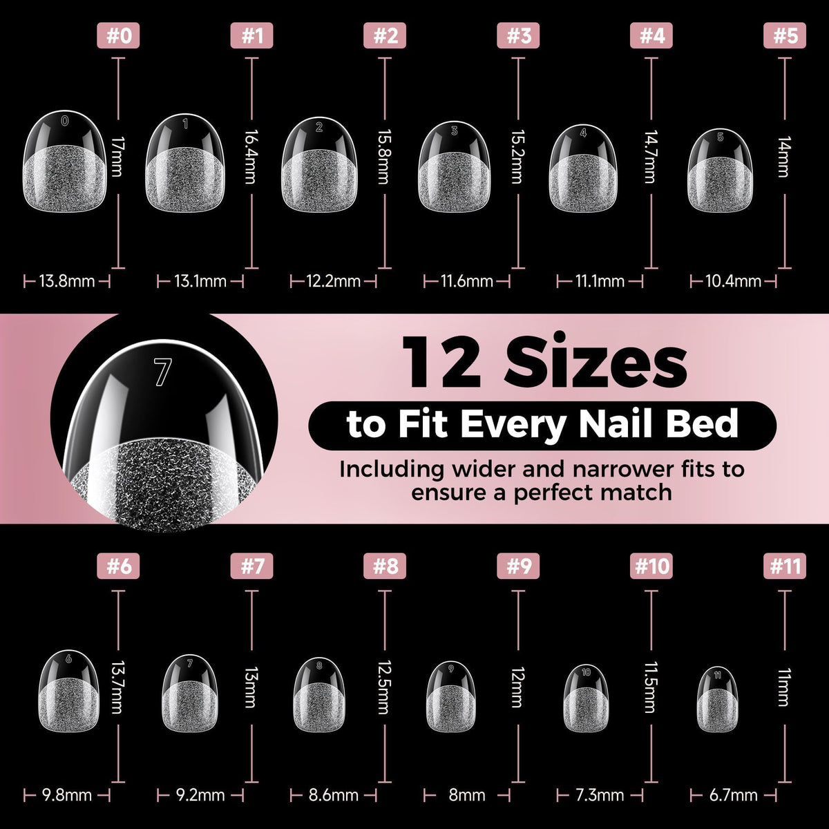 luckyfairy clear tips finished with gel polish showcasing glossy finish options