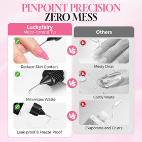 Luckyfairy cuticle pusher and applicator tools for safe glue removal