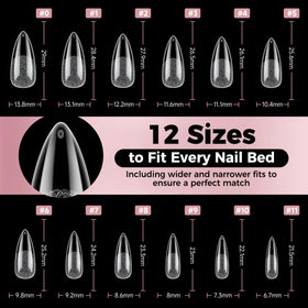 luckyfairy finished nail art on tips showing design-ready clear surface