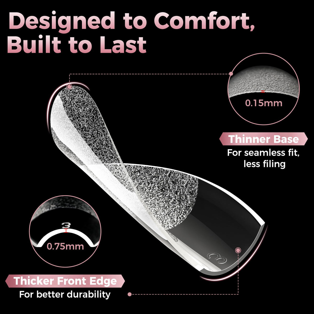 luckyfairy flexible tip bent to show gelly elasticity, comfort during wear