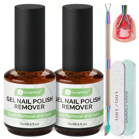 Luckyfairy front packaging showing two bottles and included tools for convenience