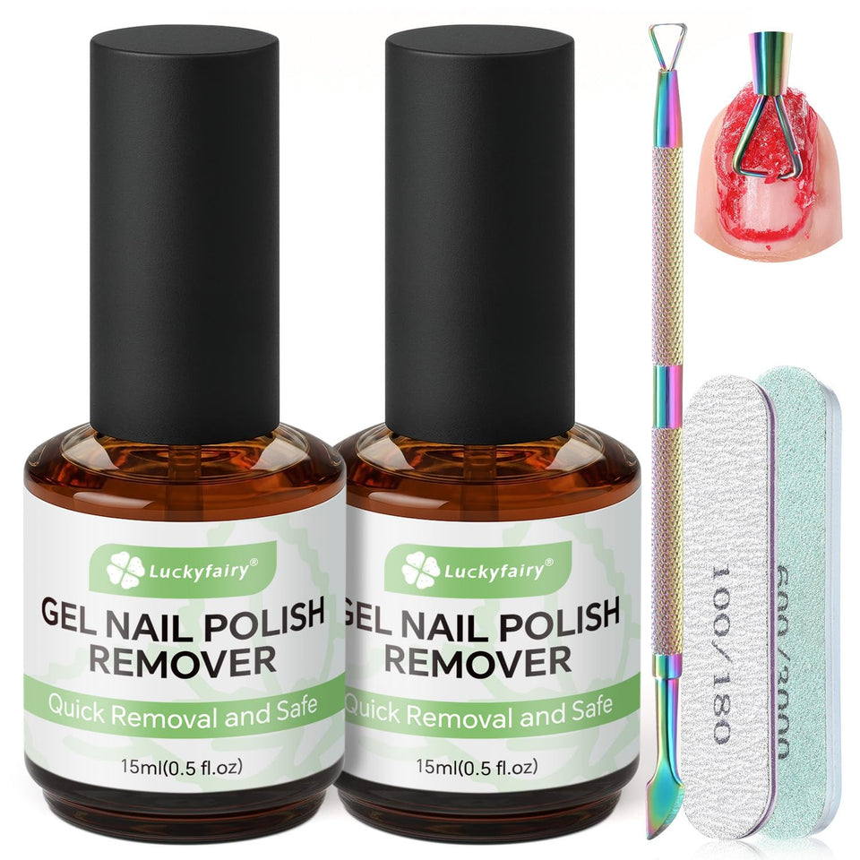 Luckyfairy front packaging showing two bottles and included tools for convenience