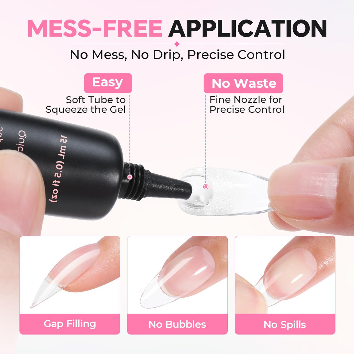 Luckyfairy in use applying a press-on nail for fast secure bonding