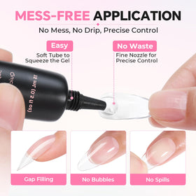 Luckyfairy in use applying a press-on nail for fast secure bonding
