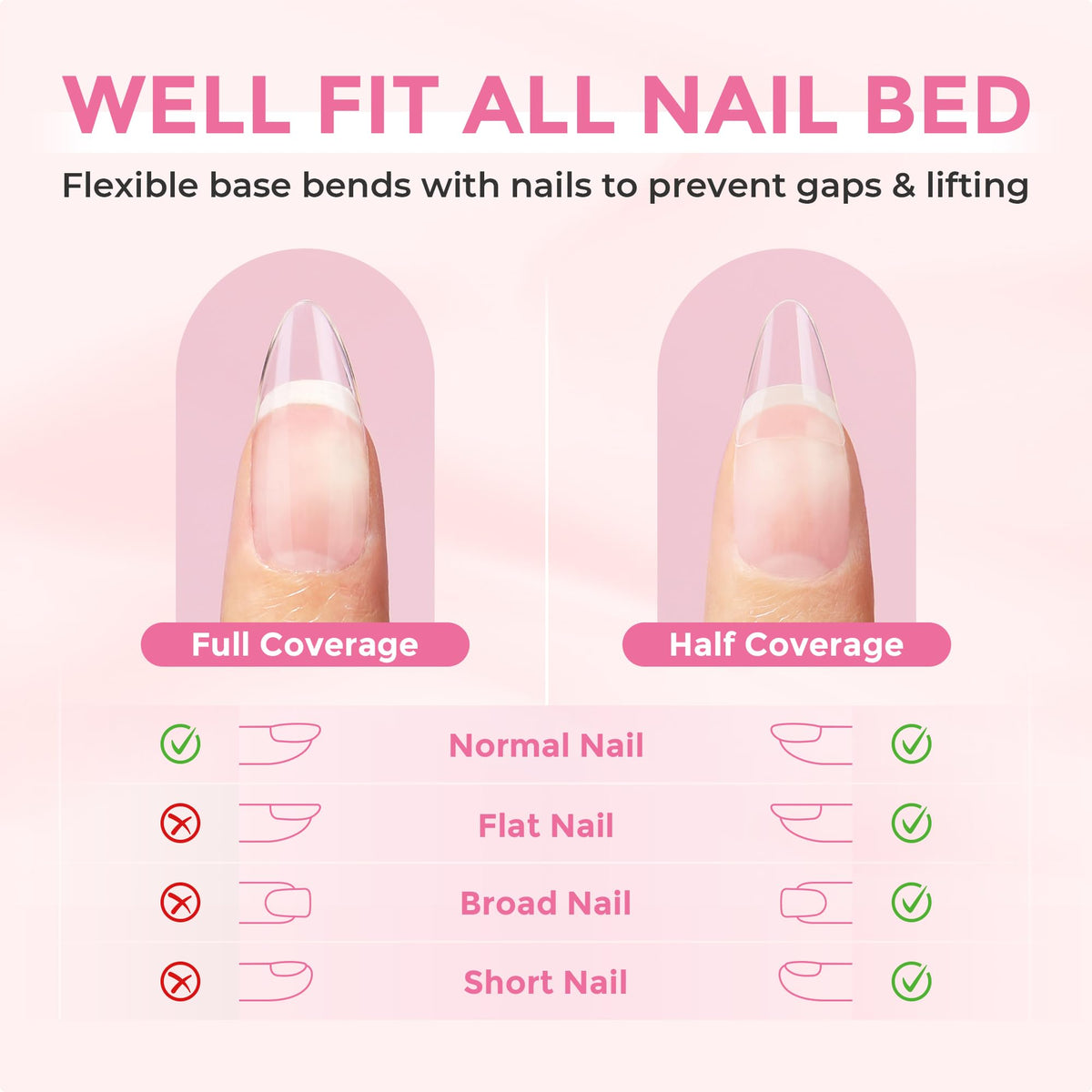 Luckyfairy finished almond manicure on hands showing polished look