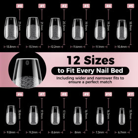 luckyfairy clear tips with nail art supplies, ready for decoration