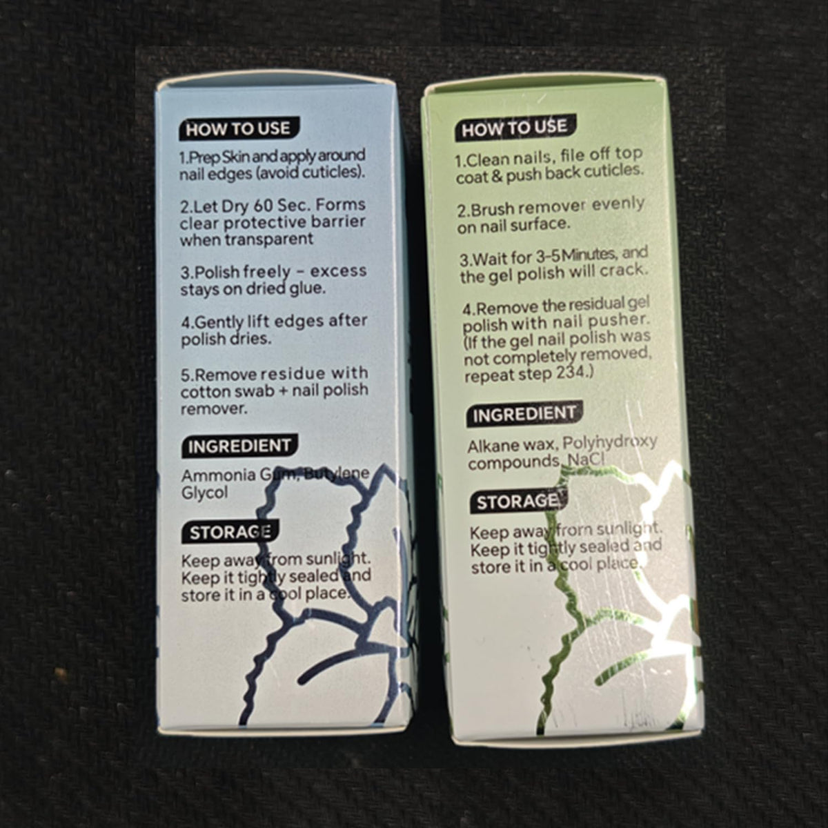 Luckyfairy peel-off removal action showing lifted polish being removed