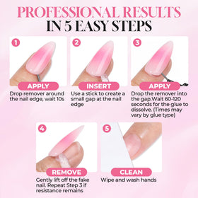 Luckyfairy clean natural nail after removal showing residue-free finish