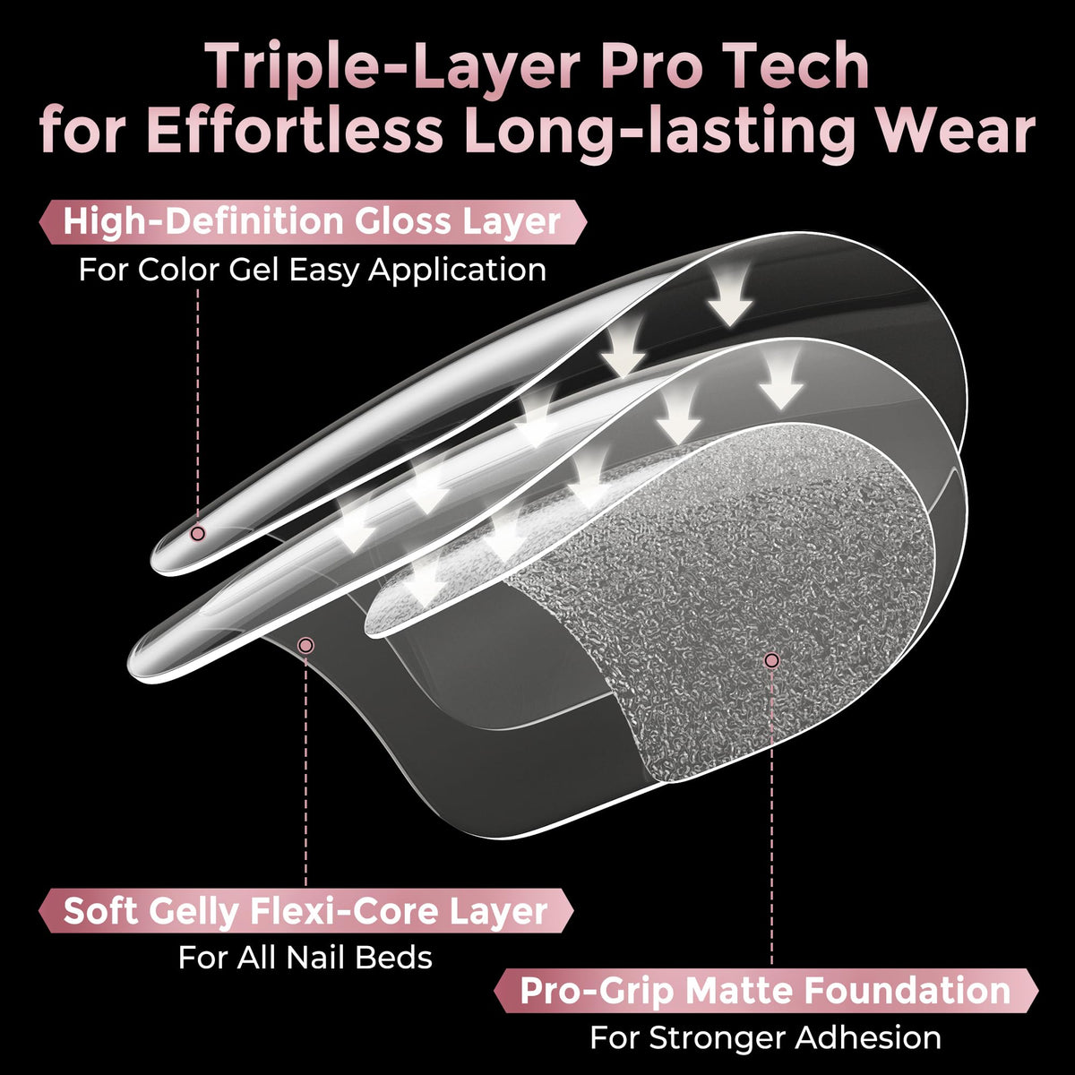 Luckyfairy flexible tip bending to show soft-gel resilience and comfort