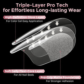 Luckyfairy flexible tip bending to show soft-gel resilience and comfort