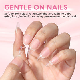 Luckyfairy soft gel texture close-up for flexible natural feel