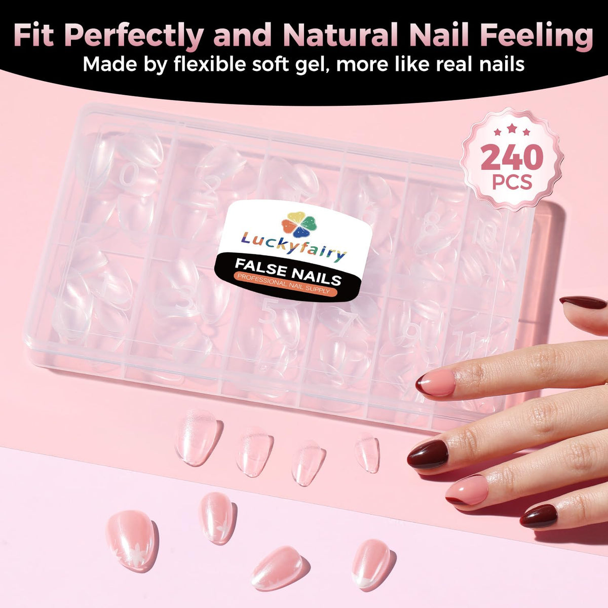 luckyfairy trimmed and painted nails showing how they take polish evenly