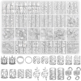 Lucomb front packaging showing full 220-piece silver set and storage box, clear view and organization benefit