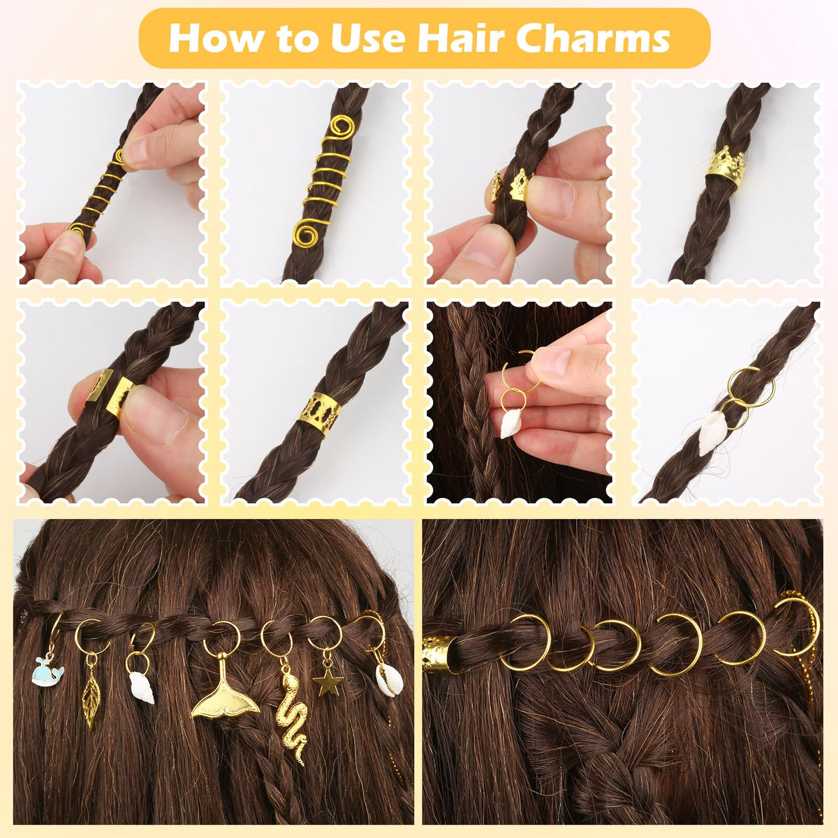 Lucomb in-use on braided hairstyle demonstrating quick styling and visual impact