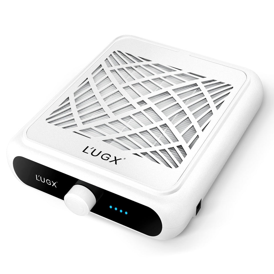 L'UGX front view showing sleek housing and quick-clean intake for tidy workspaces