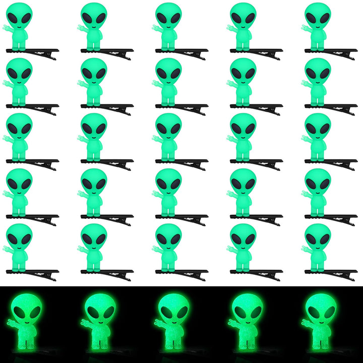 Luinabio front packaging showing 30 glow alien clips for easy party supply