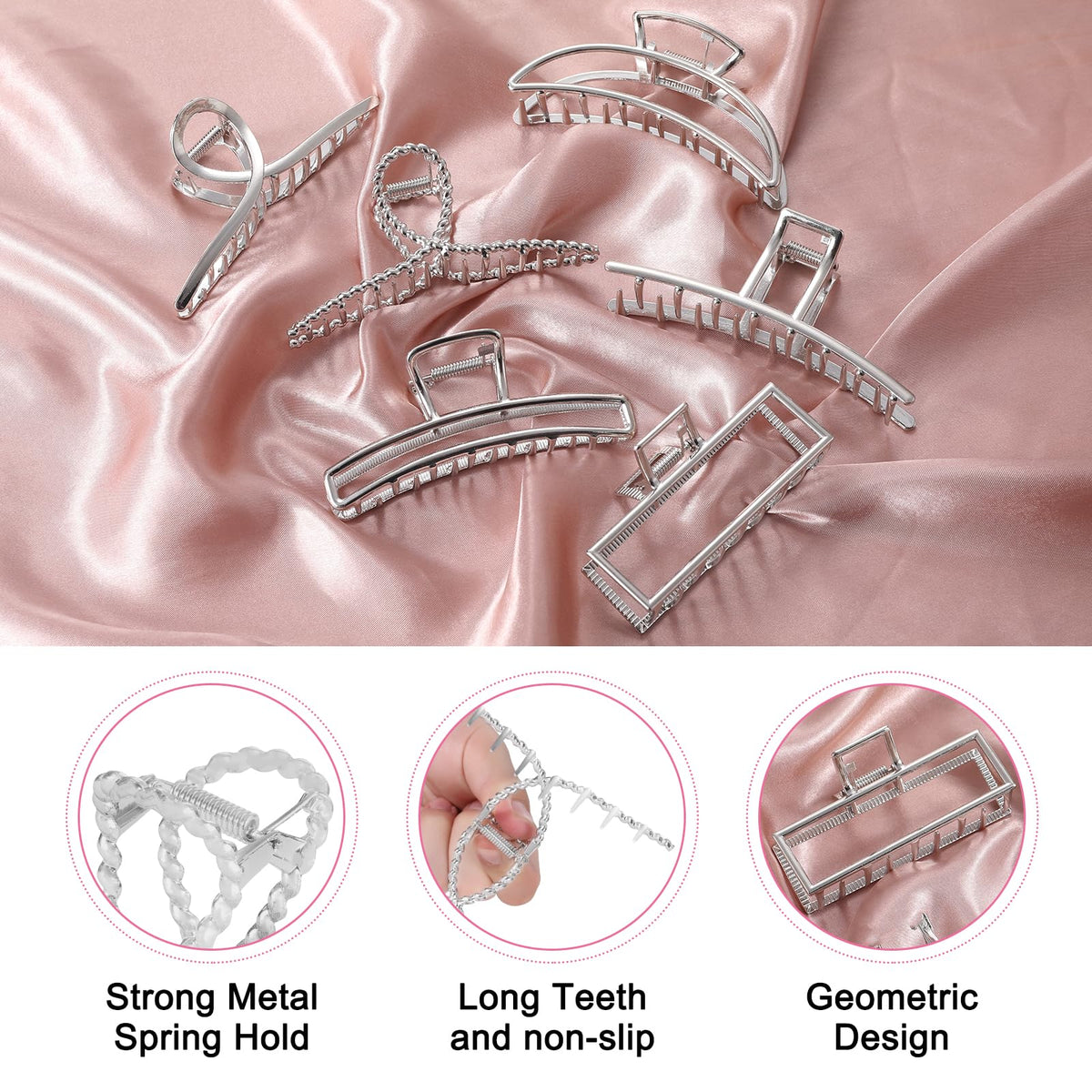 LUKACY clip securing thick hair section for secure, all-day comfort