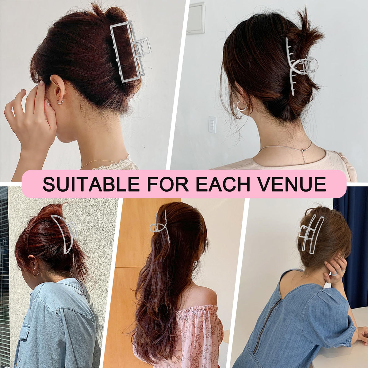 LUKACY clip beside ruler showing true 4-inch size for full hair coverage
