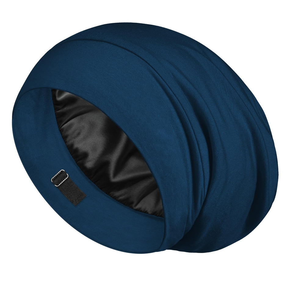 LULUSILK bijou blue front view showing elegant bonnet and fit benefit