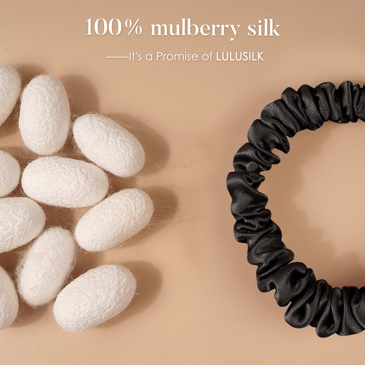 LULUSILK mulberry silk close-up texture revealing smooth fabric that reduces hair friction