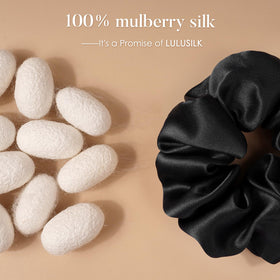 LULUSILK close-up of mulberry silk texture highlighting smooth low-friction surface