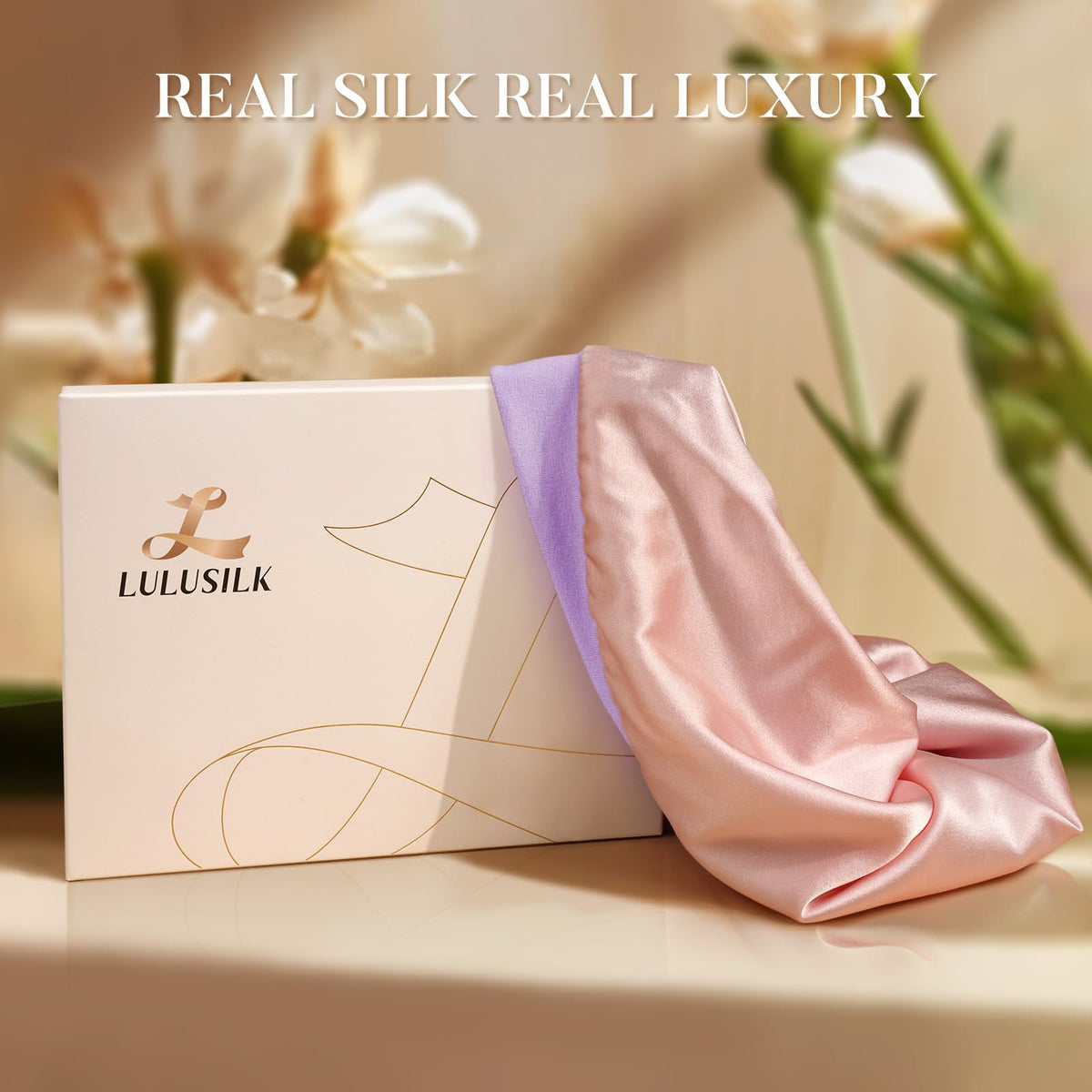 LULUSILK gift box open displaying cap, ready for holidays and special occasions