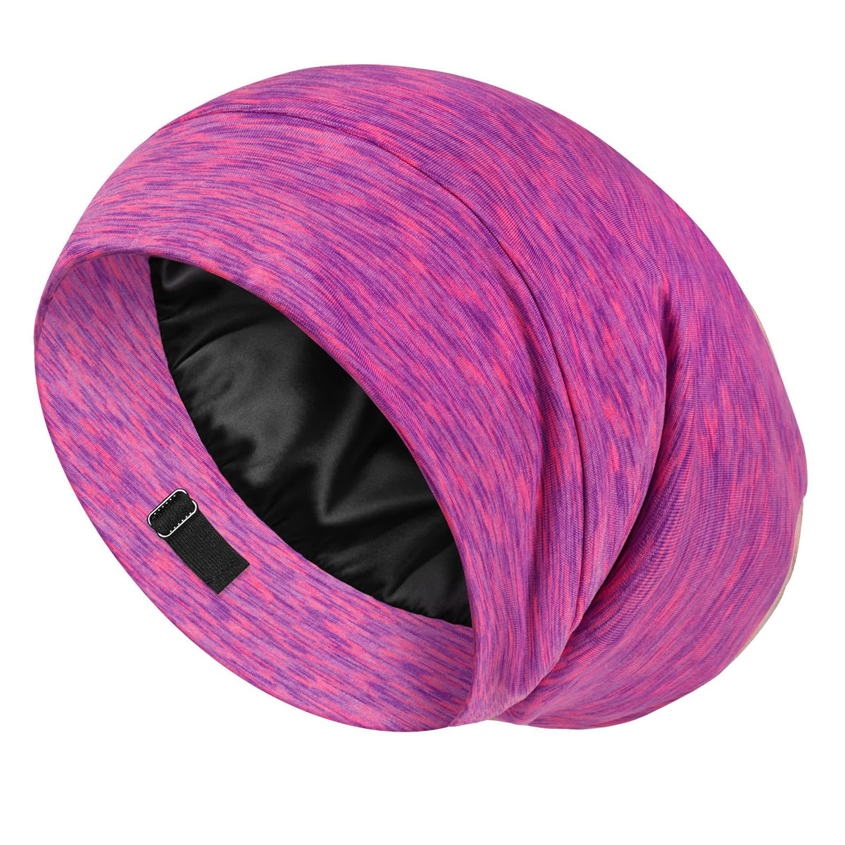 LULUSILK hot pink bonnet front view showing neat fit and color benefit