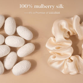 LULUSILK close-up of mulberry silk texture for smooth low-friction protection