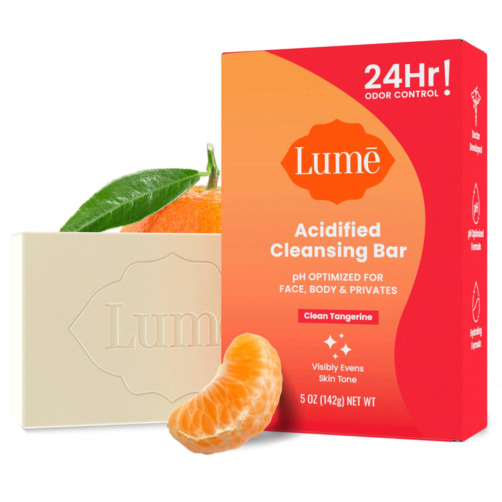 Lume Clean Tangerine front packaging showing brand and odor control benefit