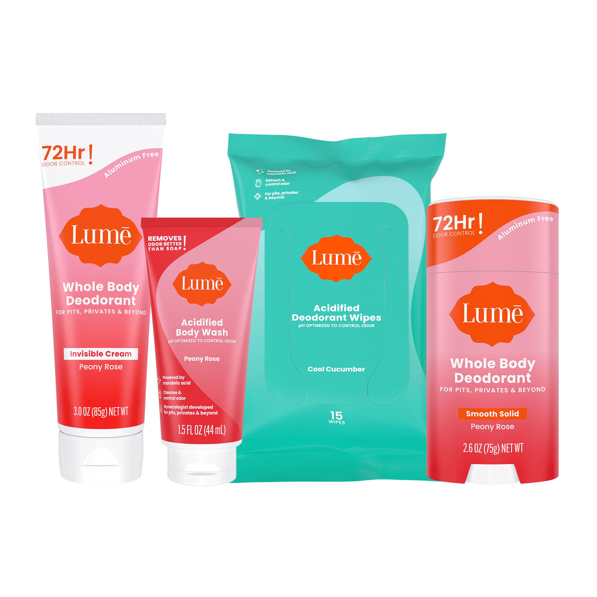Lume Peony Rose starter pack front box showcasing the set and gifting benefit