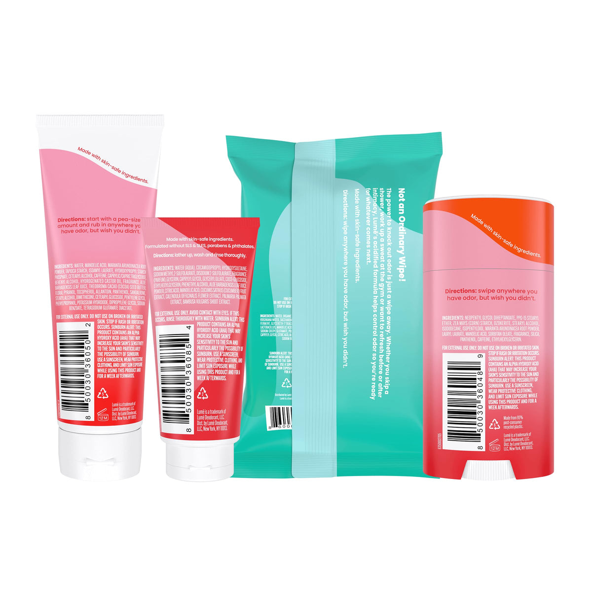 Lume Smooth Solid stick closed, ready for daily underarm odor control