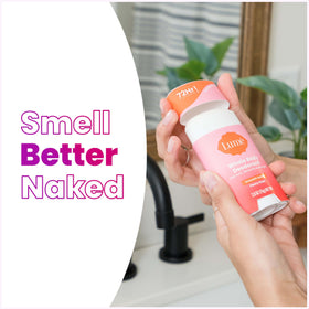 Demonstration of Lume stick underarm application for reliable odor control