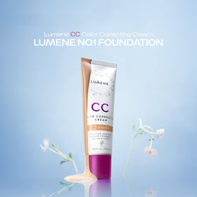Lumene swatches on skin showing coverage and redness reduction