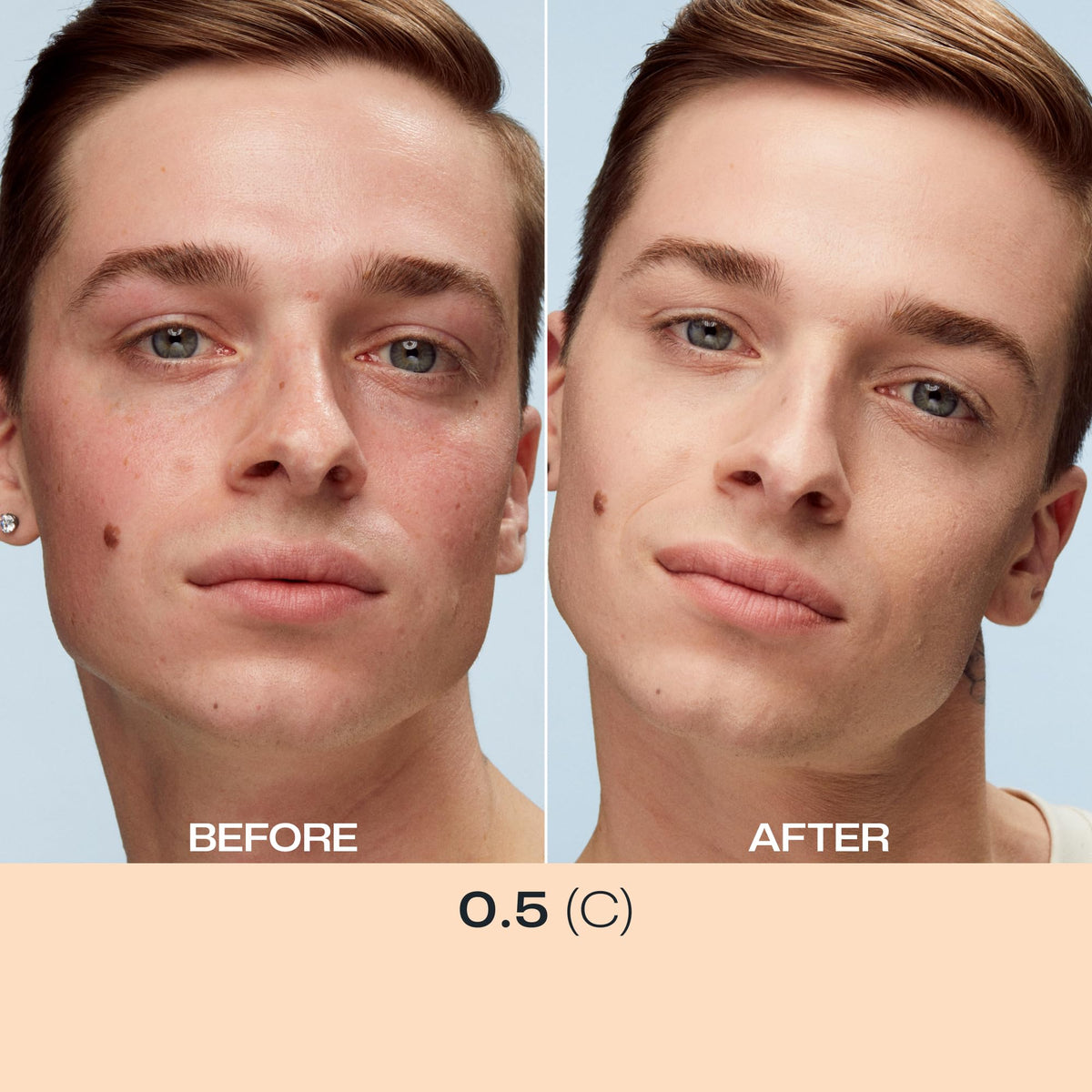 Lumene CC swatch on skin illustrating medium coverage and even tone