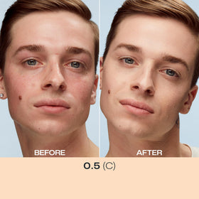 Lumene CC swatch on skin illustrating medium coverage and even tone