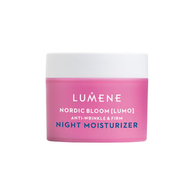 Lumene jar front view showing product label and elegant packaging benefit hydration