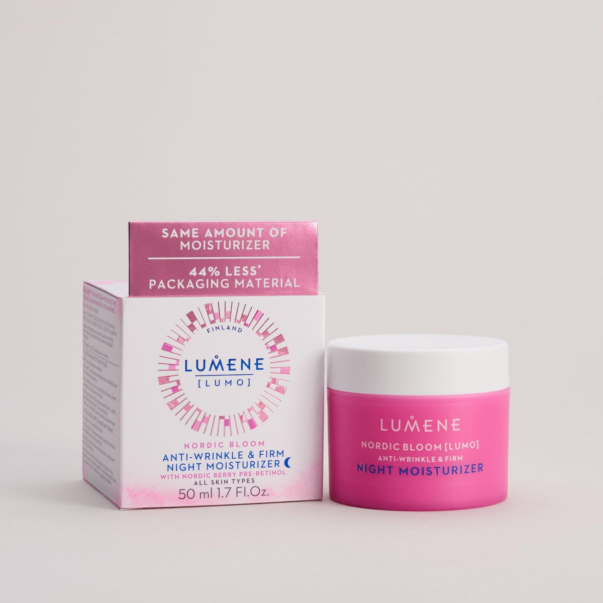 Close-up cream texture from Lumene showing smooth, nourishing consistency benefit absorbency