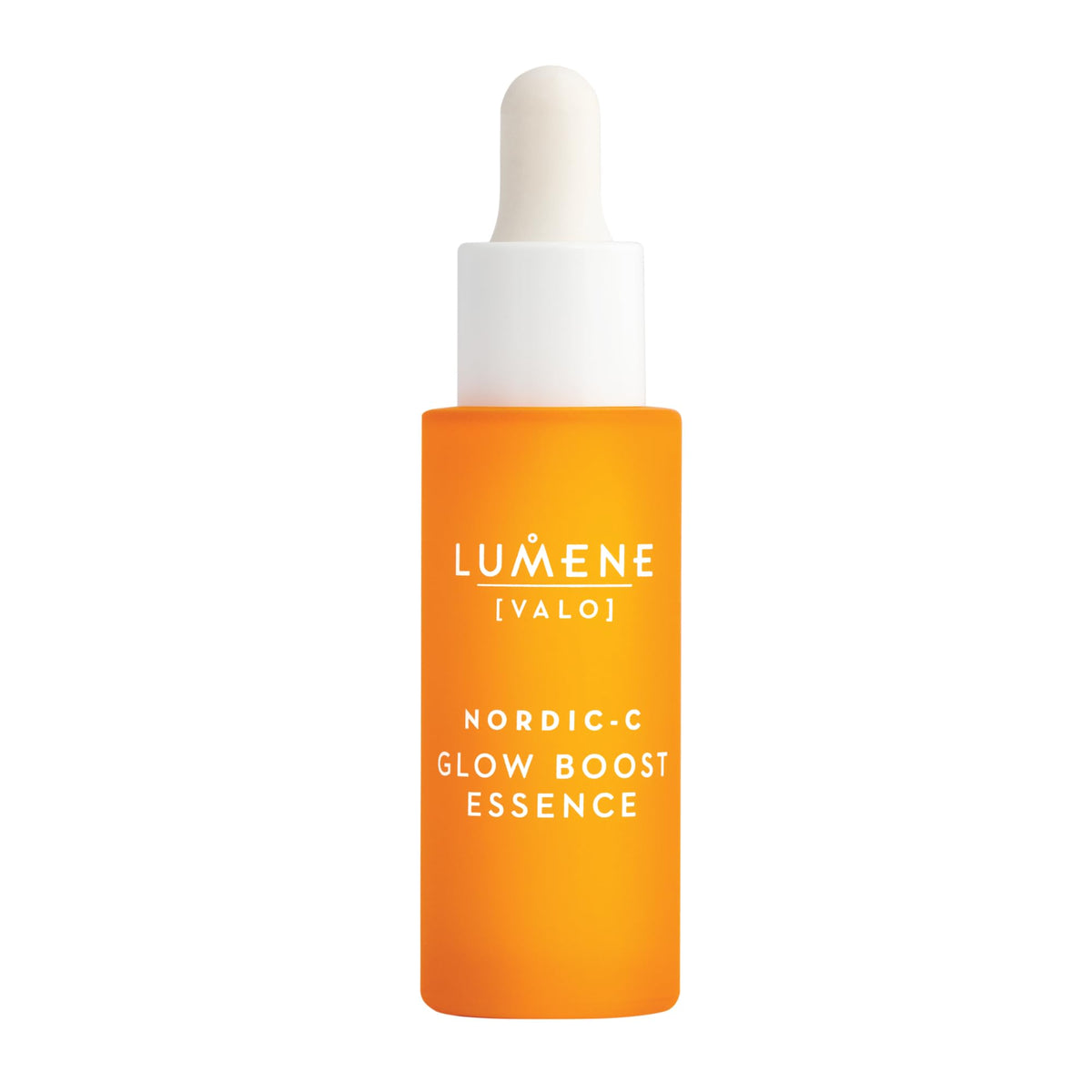 Lumene bottle front packaging highlighting branding and glow benefits