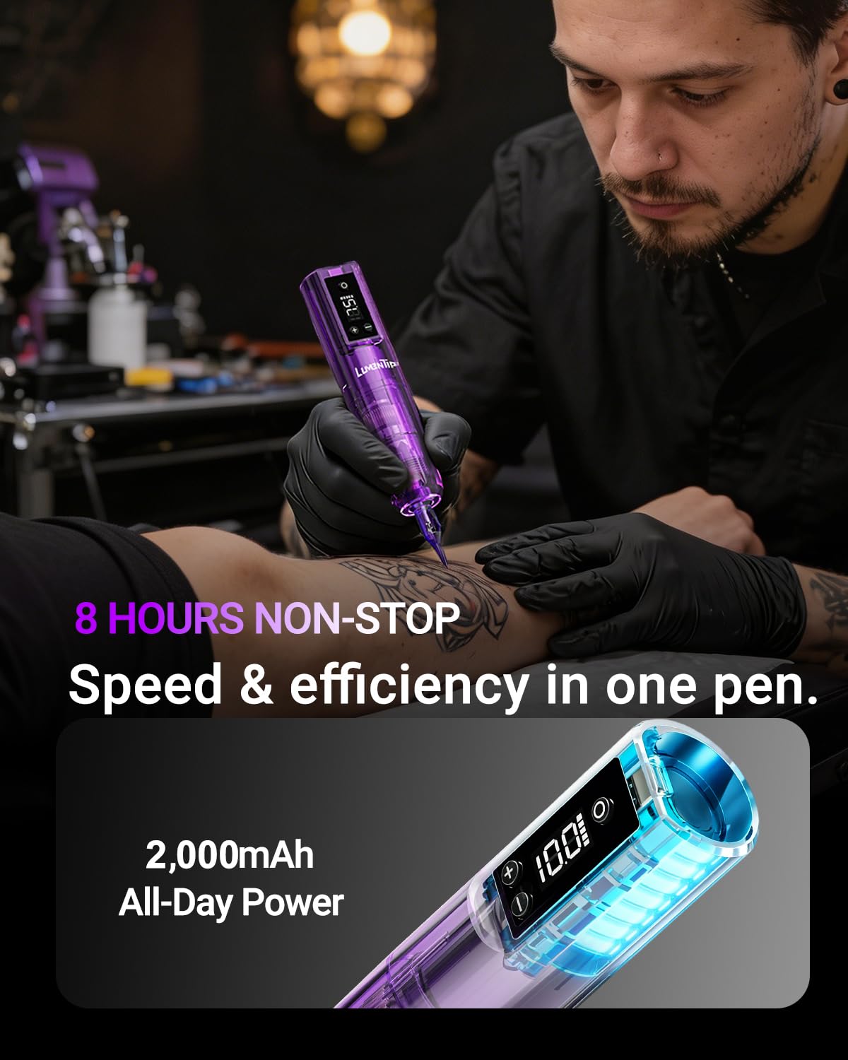 LumenTip close-up of ergonomic grip offering comfort and steady handling