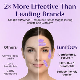 LumiDew box opened with patches visible showing pre-cut convenience