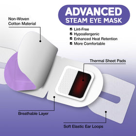 Hand holding LumiDew mask to show compact size and travel convenience