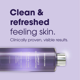 LUMIFY ingredient label showing hyaluronic acid vitamin C niacinamide, transparency benefit