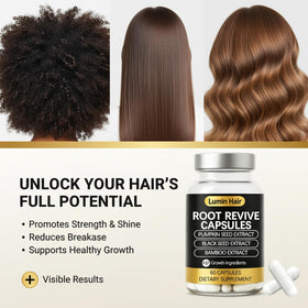 Lumin Hair black seed and botanicals display illustrating natural ingredient benefit