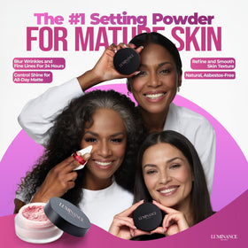 Luminance Milano close-up texture of finely milled Ultra Pink Powder for smooth application