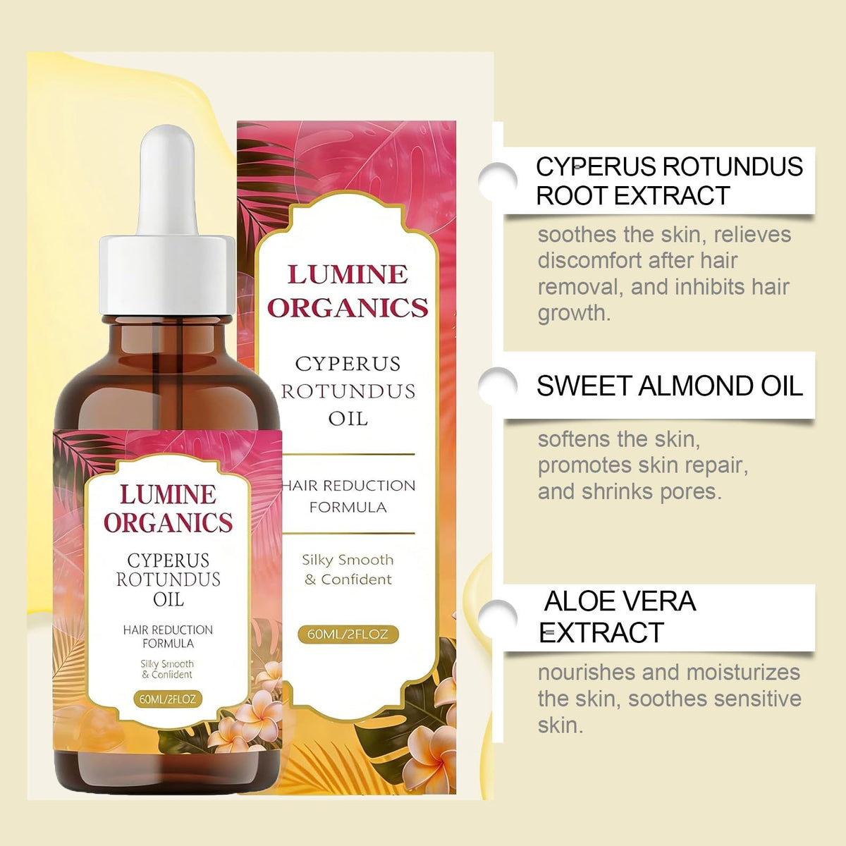 Lumine Organics applied to underarm area to soothe and reduce irritation