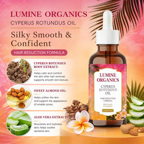 Lumine Organics bottle on bathroom shelf lifestyle suggesting daily routine