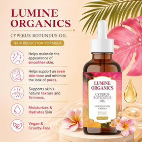 Lumine Organics oil texture close-up illustrating lightweight fast-absorbency