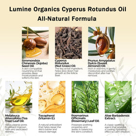 Lumine Organics pipette dispensing oil into hand for controlled application
