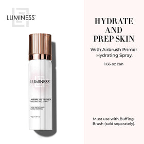 LUMINESS spray nozzle close-up showing precise mist delivery and control