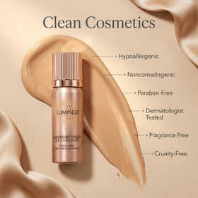 LUMINESS dual-sided angled brush detail for precise blending and softness